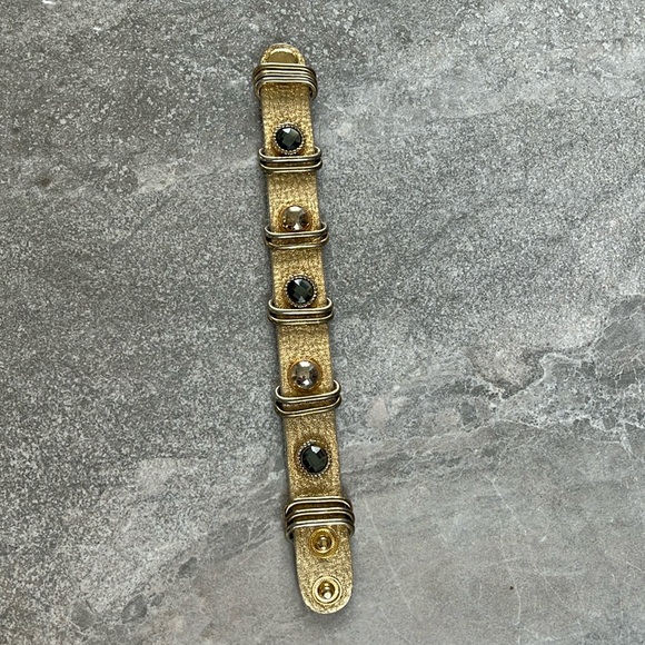 Cuff Faux Leather Adjustable Strap Bracelet - Picture 3 of 7